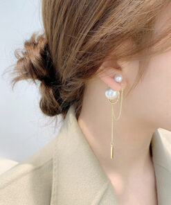 Alternative view of 珍珠流蘇耳環